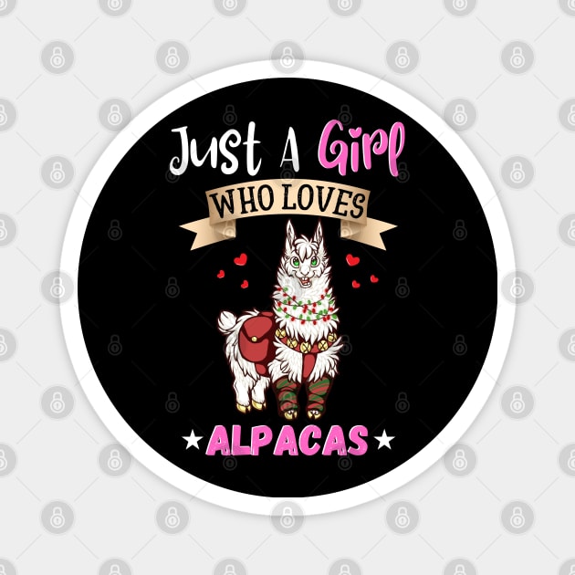 Just a girl who loves alpacas Magnet by JustBeSatisfied